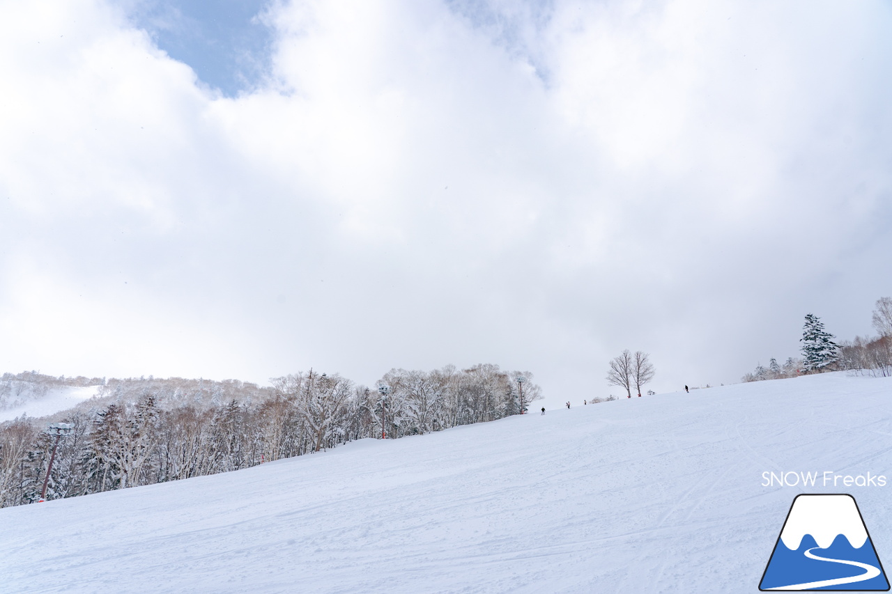 札幌国際スキー場｜３月の平日。粉雪コンディション、ゴンドラ＆リフト待ち無し、もちろん、ゲレンデも混雑無し。要するに、最高です(^_-)-☆